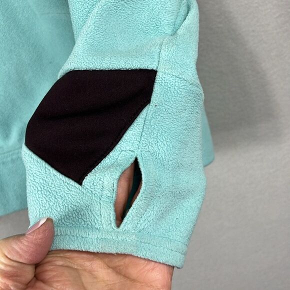 Columbia Titanium Fleece Jacket Full Zip Womens Size Medium Teal Brown Thumbhole - Picture 5 of 10